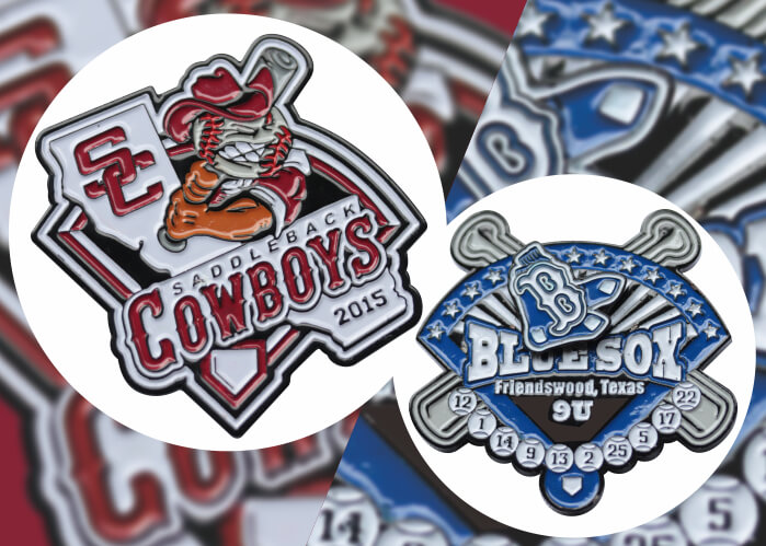 blue sox trading pin & cowboys trading pin